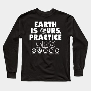 Earth Day 2024 Environmental Poetic Slogan Long Sleeve T-Shirt